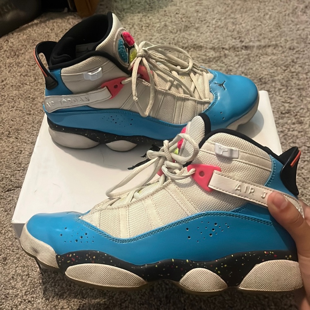 jordan 6 rings blue fury